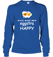 You Make Me Eggstra happy,Funny Valentine His and Her Couple Long Sleeve T-Shirt Long Sleeve T-Shirt - FordPhuMy