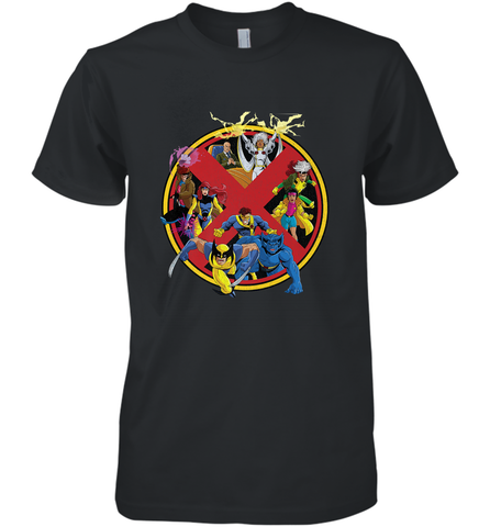 Marvel X Men Animated Series Logo Retro 90s Men's Premium T-Shirt Men's Premium T-Shirt / Black / XS Men's Premium T-Shirt - FordPhuMy