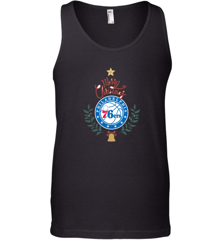 NBA Philadelphia 76ers Logo merry Christmas gilf Men's Tank Top Men's Tank Top / Black / XS Men's Tank Top - FordPhuMy