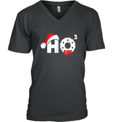Santa HO HO3 Cubed Funny Christmas Men's V-Neck