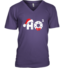 Santa HO HO3 Cubed Funny Christmas Men's V-Neck Men's V-Neck - FordPhuMy