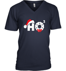 Santa HO HO3 Cubed Funny Christmas Men's V-Neck