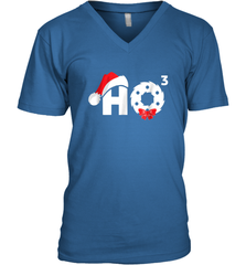 Santa HO HO3 Cubed Funny Christmas Men's V-Neck Men's V-Neck - FordPhuMy