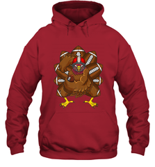 Cool Turkey Football Feathers Funny Thanksgiving Sports Hooded Sweatshirt Hooded Sweatshirt - FordPhuMy
