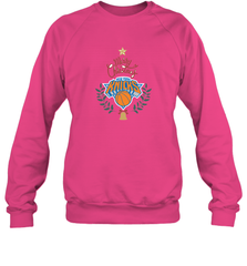 NBA New York Knicks Logo merry Christmas gilf Crewneck Sweatshirt Crewneck Sweatshirt - FordPhuMy