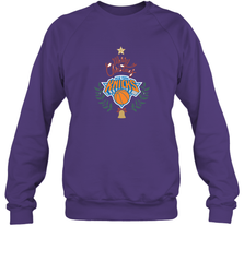 NBA New York Knicks Logo merry Christmas gilf Crewneck Sweatshirt Crewneck Sweatshirt - FordPhuMy