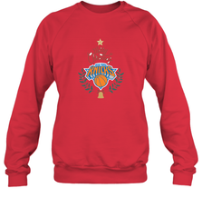 NBA New York Knicks Logo merry Christmas gilf Crewneck Sweatshirt Crewneck Sweatshirt - FordPhuMy