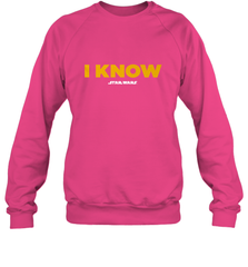 Star Wars Han Solo I Know Crewneck Sweatshirt Crewneck Sweatshirt - FordPhuMy