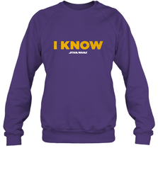Star Wars Han Solo I Know Crewneck Sweatshirt Crewneck Sweatshirt - FordPhuMy