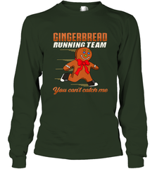 Christmas Gingerbread Man Cookie Gingerbread Running Team Long Sleeve T-Shirt Long Sleeve T-Shirt - FordPhuMy