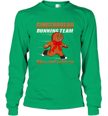 Christmas Gingerbread Man Cookie Gingerbread Running Team Long Sleeve T-Shirt Long Sleeve T-Shirt - FordPhuMy