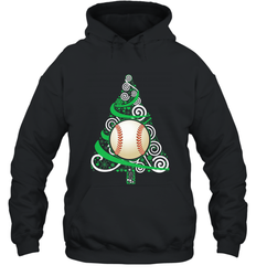 Christmas Tree Funny Cool Baseball Christmas Gifts Sports Hooded Sweatshirt