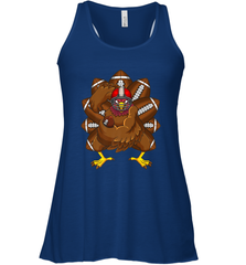 Cool Turkey Football Feathers Funny Thanksgiving Sports Women's Racerback Tank Women's Racerback Tank - FordPhuMy