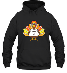 Cool Thanksgiving Football Shirt _ Gobble Player Turkey Gift Hooded Sweatshirt