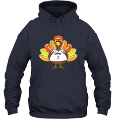 Cool Thanksgiving Football Shirt _ Gobble Player Turkey Gift Hooded Sweatshirt