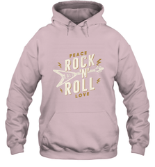 Peace Rock and Roll Love Music Guitar Retro Hippie Hooded Sweatshirt Hooded Sweatshirt - FordPhuMy