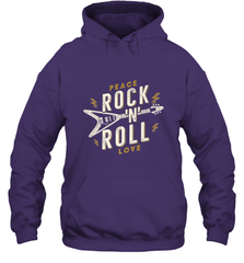 Peace Rock and Roll Love Music Guitar Retro Hippie Hooded Sweatshirt Hooded Sweatshirt - FordPhuMy