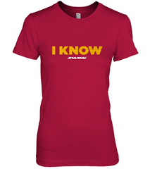 Star Wars Han Solo I Know Women's Premium T-Shirt Women's Premium T-Shirt - FordPhuMy
