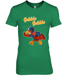Turkey Football Shirt Funny Thanksgiving Turkey Gobble Gift Women's Premium T-Shirt