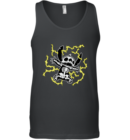 Disney Stitch Skeleton Halloween Men's Tank Top Men's Tank Top / Black / XS Men's Tank Top - FordPhuMy