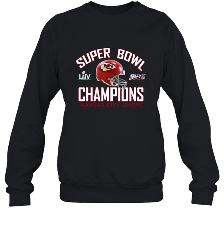 NFL super bowl Kansas City Chiefs Logo Helmet champions Crewneck Sweatshirt Crewneck Sweatshirt / Black / S Crewneck Sweatshirt - FordPhuMy