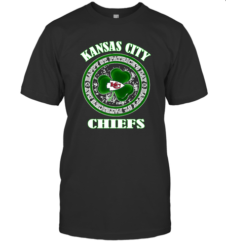 NFL Kansas City Chiefs Logo Happy St Patrick's Day Men's T-Shirt Men's T-Shirt / Black / S Men's T-Shirt - FordPhuMy