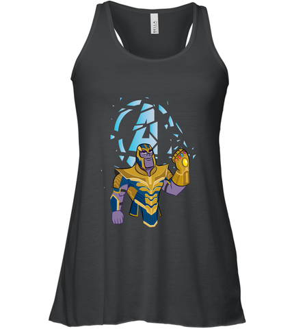 Marvel Avengers Endgame Cartoon Thanos Gauntlet Women's Racerback Tank