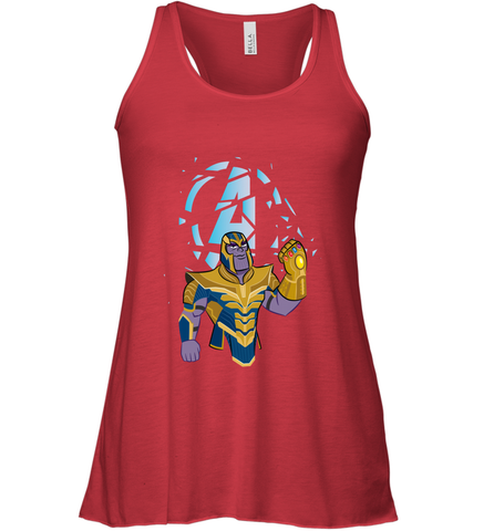 Marvel Avengers Endgame Cartoon Thanos Gauntlet Women's Racerback Tank