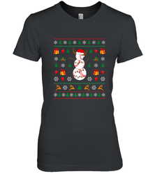 Christmas Baseball Snowman Reindeer In A Santa Hat Pajama Women's Premium T-Shirt