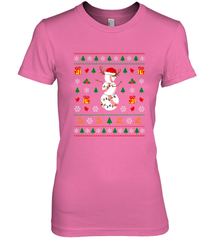 Christmas Baseball Snowman Reindeer In A Santa Hat Pajama Women's Premium T-Shirt Women's Premium T-Shirt - FordPhuMy