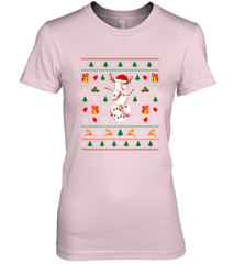 Christmas Baseball Snowman Reindeer In A Santa Hat Pajama Women's Premium T-Shirt Women's Premium T-Shirt - FordPhuMy