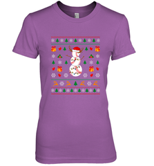 Christmas Baseball Snowman Reindeer In A Santa Hat Pajama Women's Premium T-Shirt Women's Premium T-Shirt - FordPhuMy