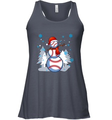 DABBING BASEBALL SNOWMAN _ Christmas Funny Women's Racerback Tank Women's Racerback Tank - FordPhuMy