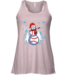 DABBING BASEBALL SNOWMAN _ Christmas Funny Women's Racerback Tank Women's Racerback Tank - FordPhuMy