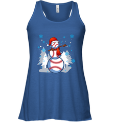DABBING BASEBALL SNOWMAN _ Christmas Funny Women's Racerback Tank Women's Racerback Tank - FordPhuMy