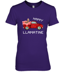 Happy Llamatine funny Valentine Day Llama costume Women's Premium T-Shirt Women's Premium T-Shirt - FordPhuMy