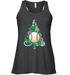 Christmas Tree Funny Cool Baseball Christmas Gifts Sports Women's Racerback Tank