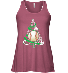 Christmas Tree Funny Cool Baseball Christmas Gifts Sports Women's Racerback Tank Women's Racerback Tank - FordPhuMy
