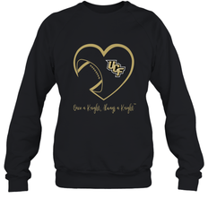 UCF Knights Football Inside Heart  Team  Apparel Crewneck Sweatshirt
