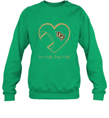 UCF Knights Football Inside Heart  Team  Apparel Crewneck Sweatshirt Crewneck Sweatshirt - FordPhuMy