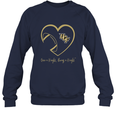 UCF Knights Football Inside Heart  Team  Apparel Crewneck Sweatshirt