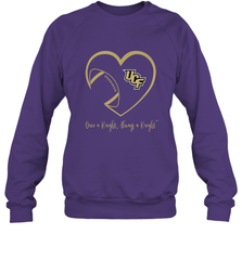 UCF Knights Football Inside Heart  Team  Apparel Crewneck Sweatshirt Crewneck Sweatshirt - FordPhuMy