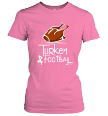 Turkey And Football Thanksgiving Day Football Fan Holiday Gift Women's T-Shirt Women's T-Shirt - FordPhuMy