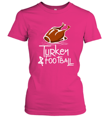 Turkey And Football Thanksgiving Day Football Fan Holiday Gift Women's T-Shirt Women's T-Shirt - FordPhuMy