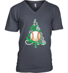 Christmas Tree Funny Cool Baseball Christmas Gifts Sports Men's V-Neck Men's V-Neck - FordPhuMy