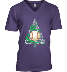 Christmas Tree Funny Cool Baseball Christmas Gifts Sports Men's V-Neck Men's V-Neck - FordPhuMy