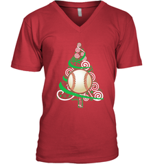 Christmas Tree Funny Cool Baseball Christmas Gifts Sports Men's V-Neck Men's V-Neck - FordPhuMy