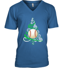 Christmas Tree Funny Cool Baseball Christmas Gifts Sports Men's V-Neck Men's V-Neck - FordPhuMy