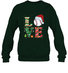 Funny Kid Boys Love Baseball Christmas Ball Santa Hat Gift Crewneck Sweatshirt Crewneck Sweatshirt - FordPhuMy
