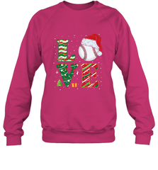 Funny Kid Boys Love Baseball Christmas Ball Santa Hat Gift Crewneck Sweatshirt Crewneck Sweatshirt - FordPhuMy